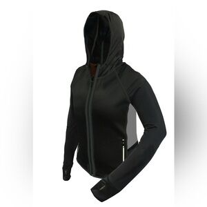 Men's SaunaRX Thin Neoprene Black Hooded Jacket Size XXL